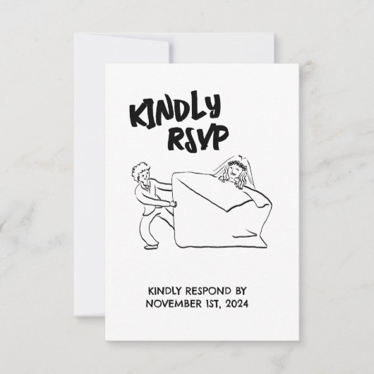 Illustration jolie couple RSVP (Devant)