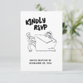 Illustration jolie couple RSVP (Debout devant)