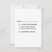 Illustration jolie couple RSVP (Dos)