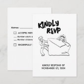 Illustration jolie couple RSVP (Devant / Derrière)