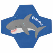 Illustration joyeuse du grand requin blanc (Plat)