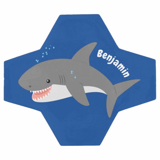 Illustration joyeuse du grand requin blanc (Plat)