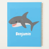 Illustration joyeuse du grand requin blanc (Dos)