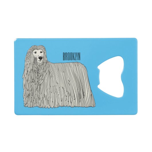 Illustration Komondor pour chien (Dos Horizontal)