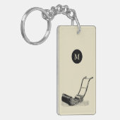  ILLUSTRATION Lawn Mower Monogram 2sided K Sleutelhanger (Voorkant Links)