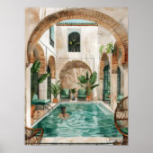 Illustration Maroc Riad Marocain Impression Maroc (Devant)
