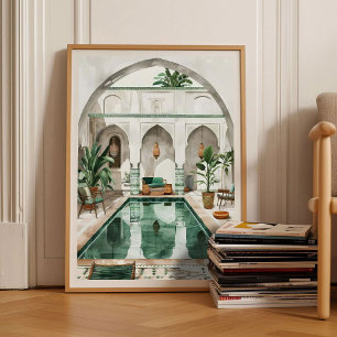 Illustration Maroc Riad Marocain Impression Maroc 
