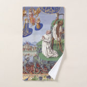 Illustration médiévale de saint Bernard de Clairva (Serviette à main)