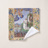 Illustration médiévale de saint Bernard de Clairva (Gant de toilette)