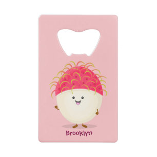 Illustration mignon du ramboutan rose