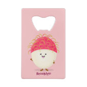 Illustration mignon du ramboutan rose (Dos)