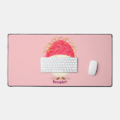 Illustration mignon du ramboutan rose (Clavier et souris)