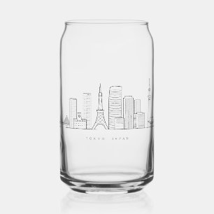 Illustration minimaliste de la skyline de Tokyo