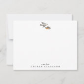 Illustration minimaliste d'oiseaux, carte de bille (Devant)