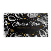 Illustration moderne des oeufs frais - Étiquette d (Devant)