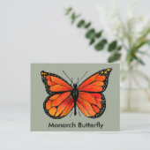 Illustration Monarch Butterfly sur carte postale (Debout devant)