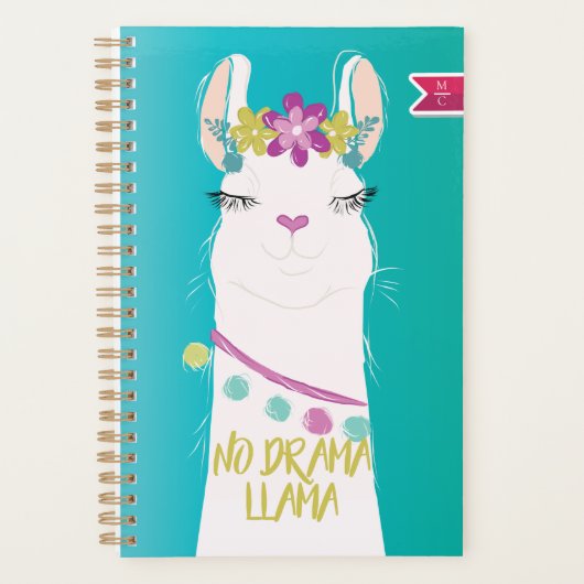 Illustration No Drama Llama Monogramme (Devant)