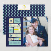 Illustration Noël présente un Carte photo de vacan (Devant / Derrière)