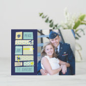 Illustration Noël présente un Carte photo de vacan (Debout devant)