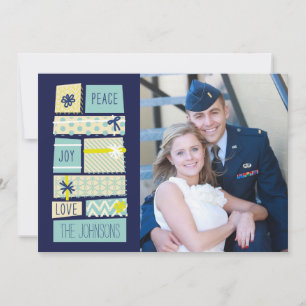 Illustration Noël présente un Carte photo de vacan