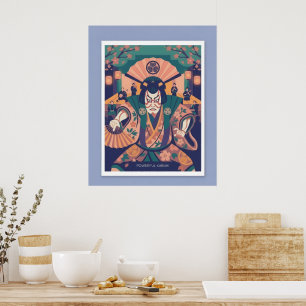 Illustration nordico-japonaise – JAPON Affiche