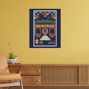 Illustration nordico-japonaise – JAPON Affiche