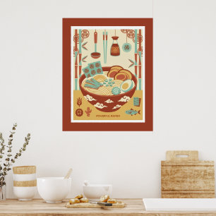 Illustration nordico-japonaise – JAPON Affiche