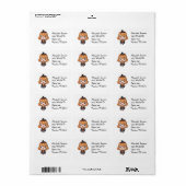illustration numérique Adresse de retour Étiquette (Feuille entière)