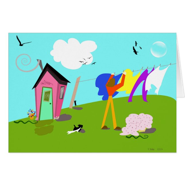 Illustration numérique originale "aide de (Devant horizontal)