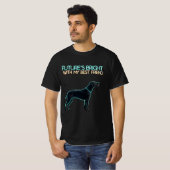 Illustration of a black Labrador dog T-shirt (Voorkant volledig)