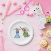 Illustration of Angels Papieren Bordje (Feest)
