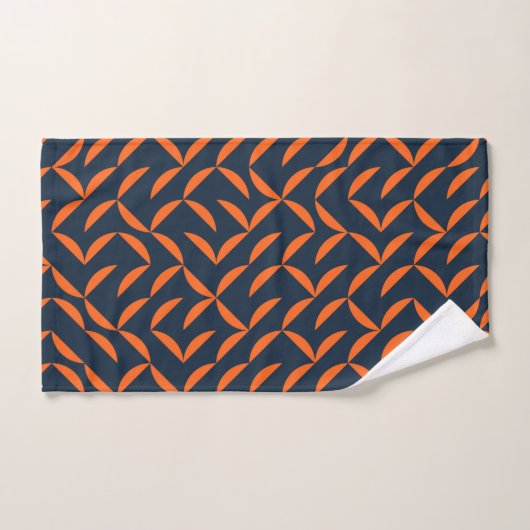 Illustration ondulée orange, cool, moderne, tendan (Serviette à main)
