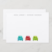 Illustration originale Cartes de visite de fauteui (Devant / Derrière)