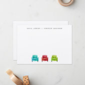 Illustration originale Cartes de visite de fauteui (Devant/Arrière en situation)