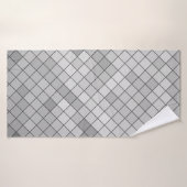 Illustration polygonale grise, composée de tria (Serviette de bain)