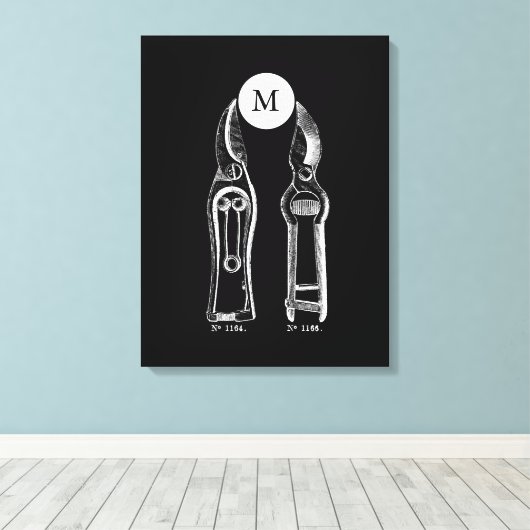 ILLUSTRATION Pruners Monogram B Canvas (Insitu (Houten vloer))