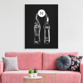  ILLUSTRATION Pruners Monogram B Canvas Afdruk (Insitu (Woonkamer))