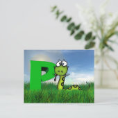 Illustration python carte postale (Debout devant)