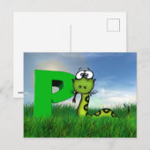 Illustration python carte postale (Devant / Derrière)