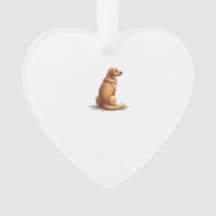 Illustration Rétro de Golden Retriever Vue Arrière