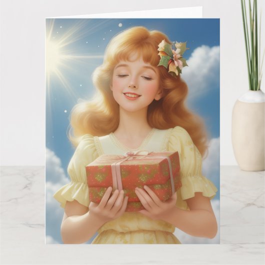 Illustration rétro de Noël Kaart (Voorkant)