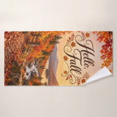 Illustration rustique de la saison d'automne (Serviette de bain)