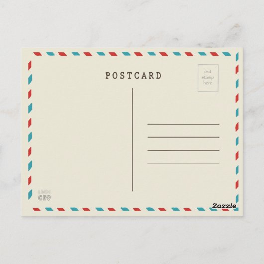 Illustration Santorin, Carte postale Grèce (Dos)