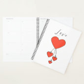 Illustration simple avec coeur écarlate Amour (Devant avec enveloppe)