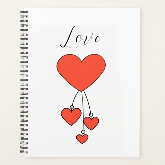 Illustration simple avec coeur écarlate Amour (Devant)