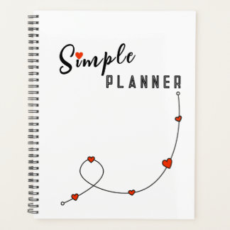 Illustration simple avec des coeurs minimalistes