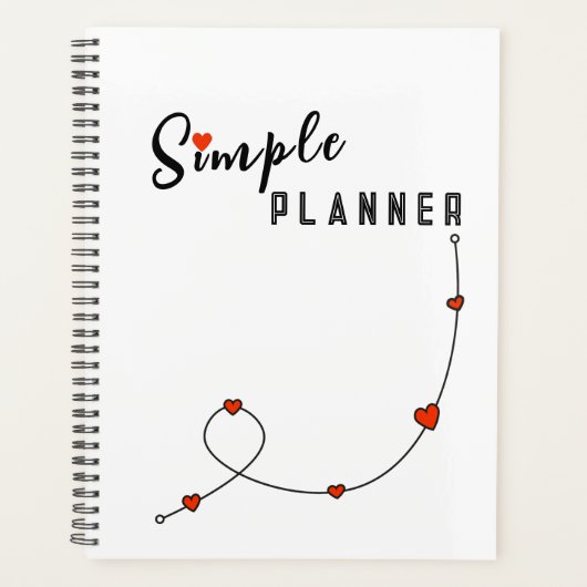 Illustration simple avec des coeurs minimalistes (Devant)