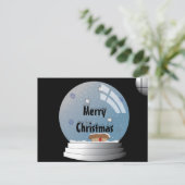 Illustration Snowglobe avec carte postale texte pe (Debout devant)