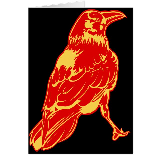 Illustration solitaire de corneille (Devant)