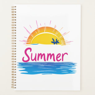 Illustration Sunset Summer Beach